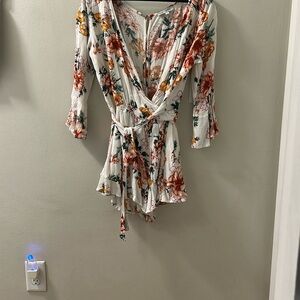 Floral Wrap Romper